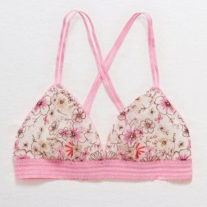 Aerie Embroidered Triangle Bralette NWT
